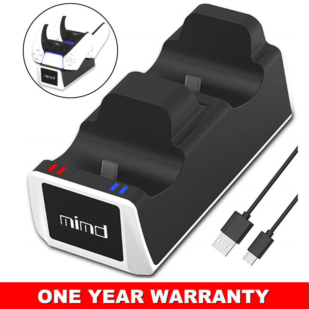 Dual Controllers Charger Charging Dock Station Stand with LED For Sony PS5 Playstation 5 DualSense Controller
