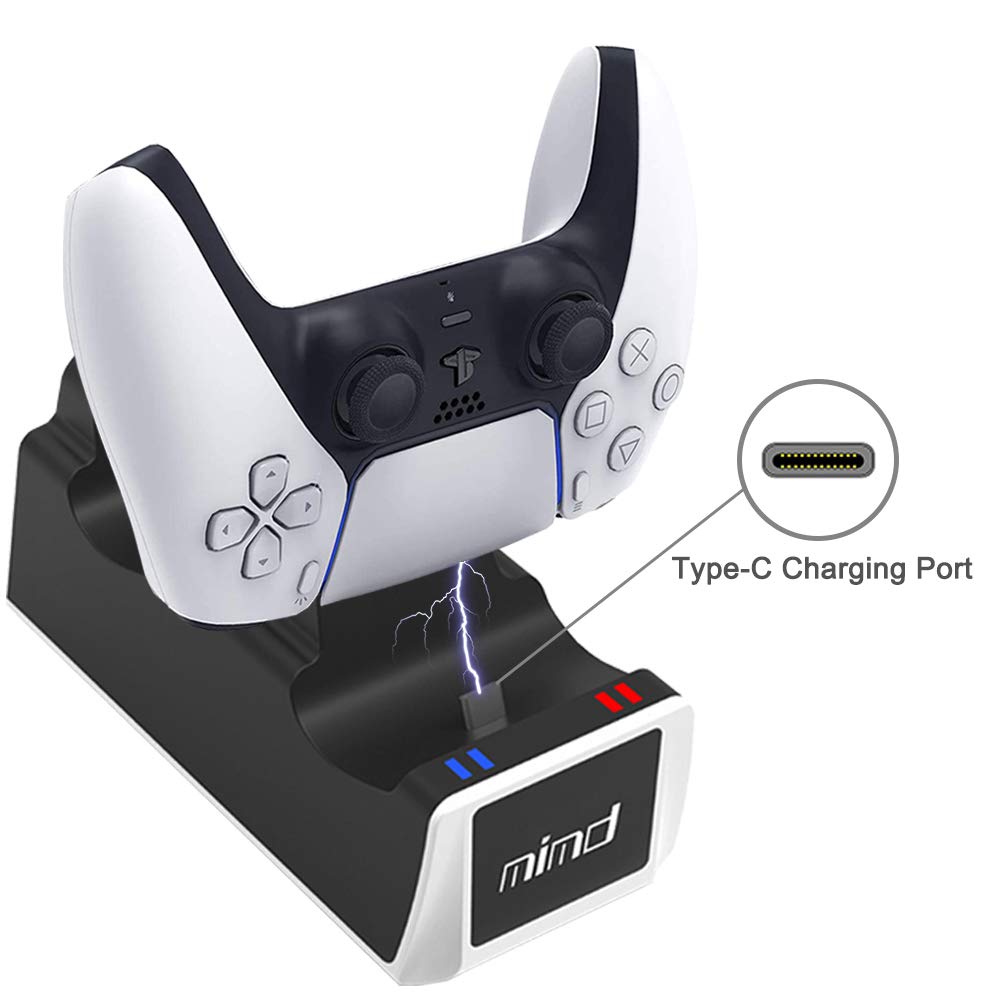 Dual Controllers Charger Charging Dock Station Stand with LED For Sony PS5 Playstation 5 DualSense Controller