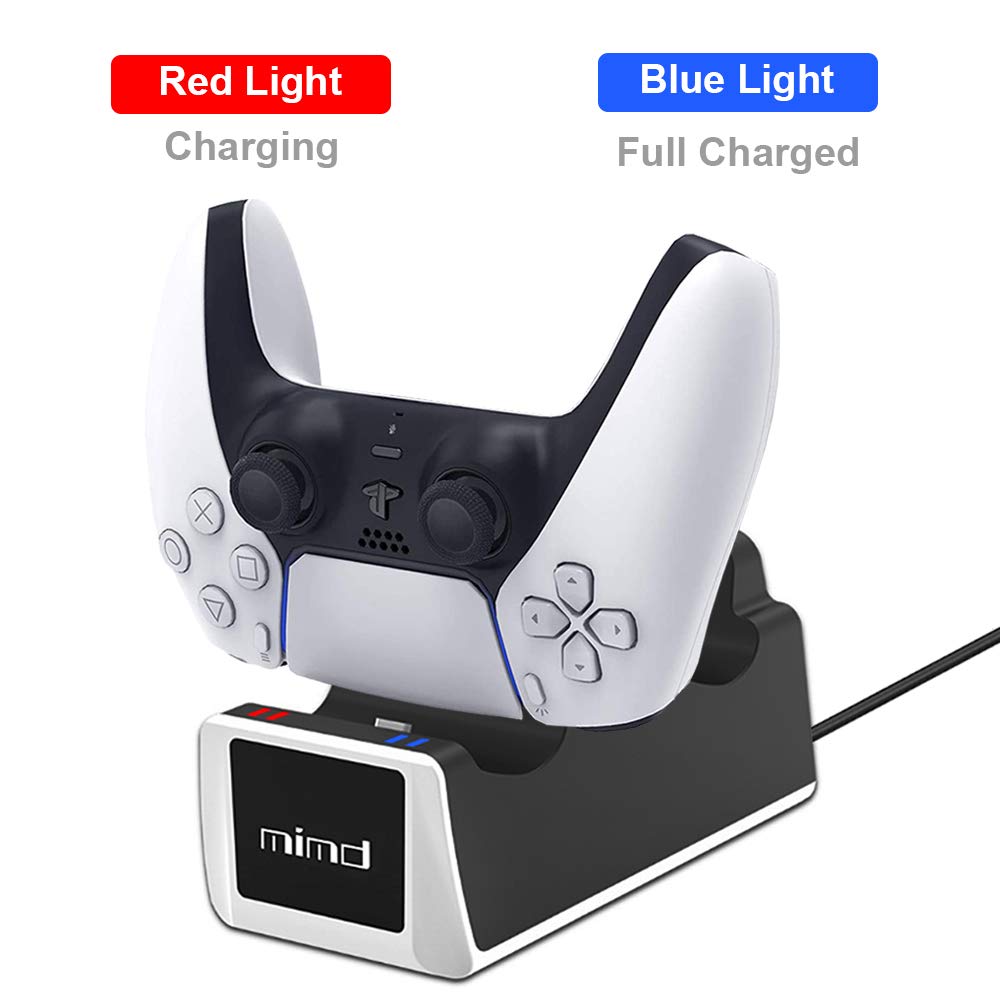 Dual Controllers Charger Charging Dock Station Stand with LED For Sony PS5 Playstation 5 DualSense Controller
