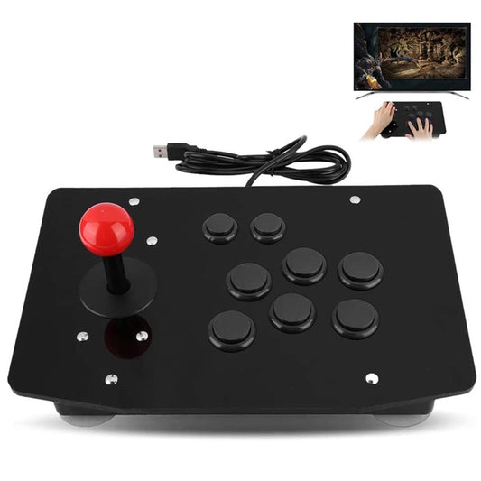 USB Fighting Stick Arcade Controller Gamepad Game Joystick with 8 Buttons for Windows PC Computer Game