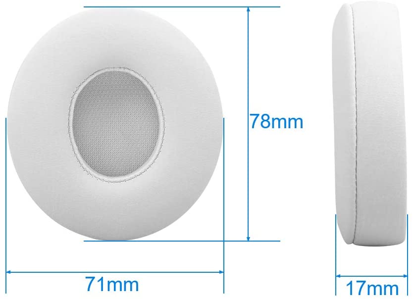 White Replacement Cushions Ear Pads for Beats Dr Dre Solo 2.0 3.0 Wireless Headphone