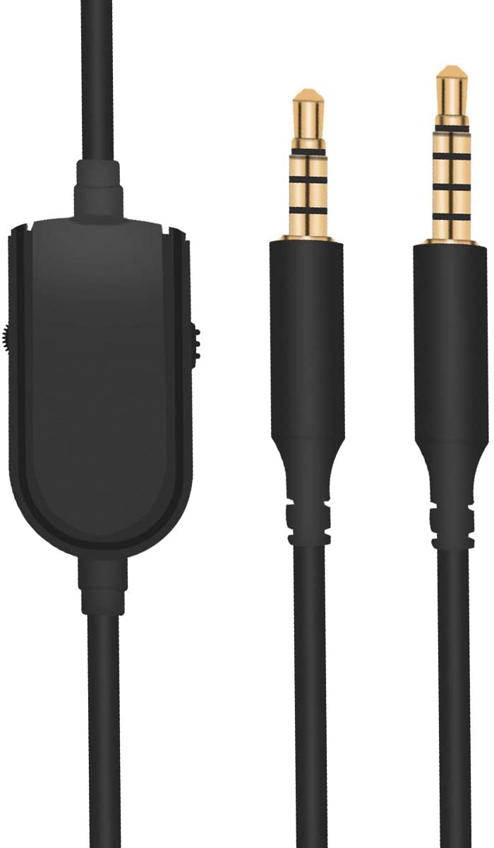 Replacement Cable Inline Mute Volume Control with Microphone for Astro A10/A40/A30/A50 Headsets Cord Lead