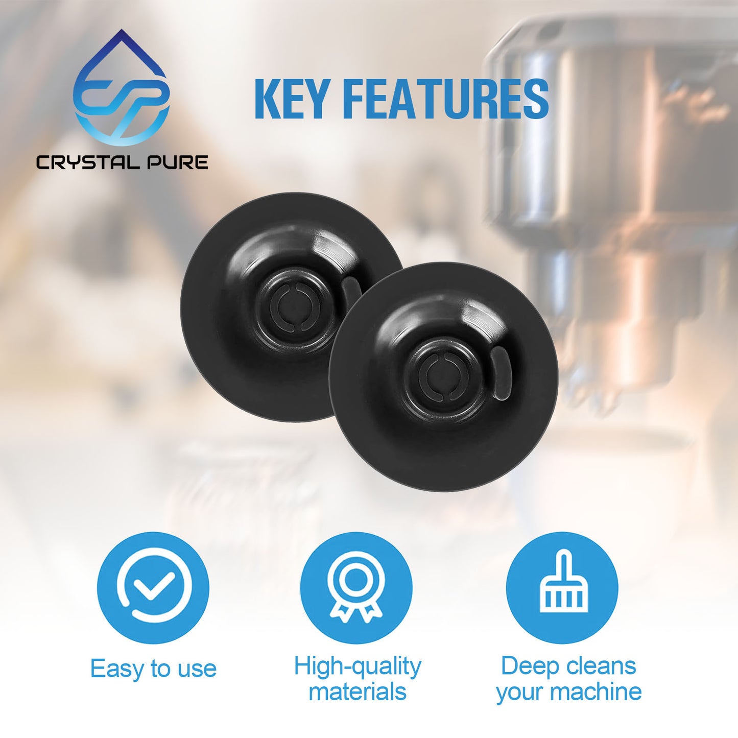 2 Packs 54mm Cleaning Disc for Breville Coffee Machine BES500 BES810 BES840 BES860 BES870 BES880