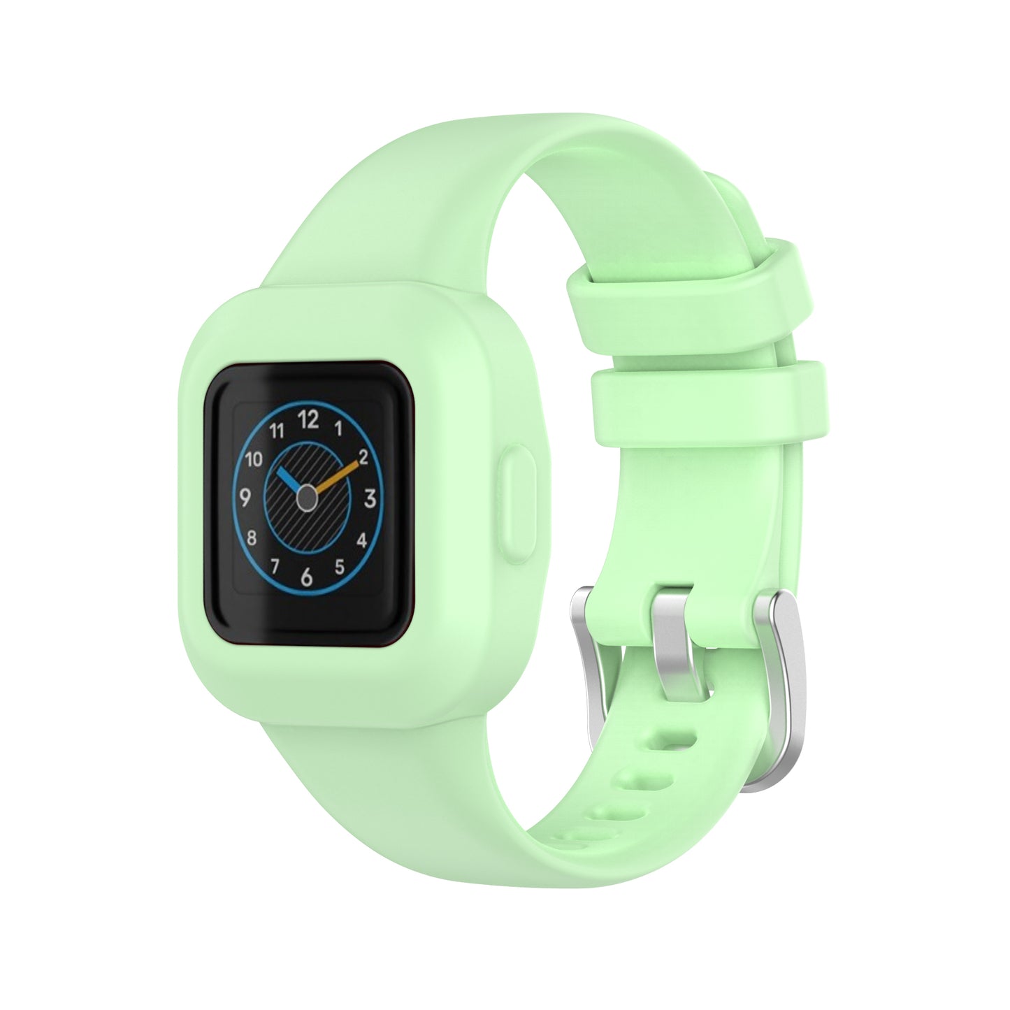 Light Green Replacement Silicone Wristband Water Resistant Straps for Garmin Fit JR.3/Garmin Vivo Fit JR.3 Fitness Tracker for Kids