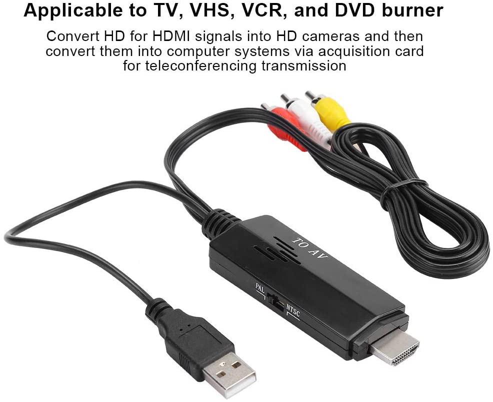 1080p HDMI Male to 3 RCA Composite AV CVBS Male Video Audio Cable Converter Adapter for DVD PS3 XBOX 360