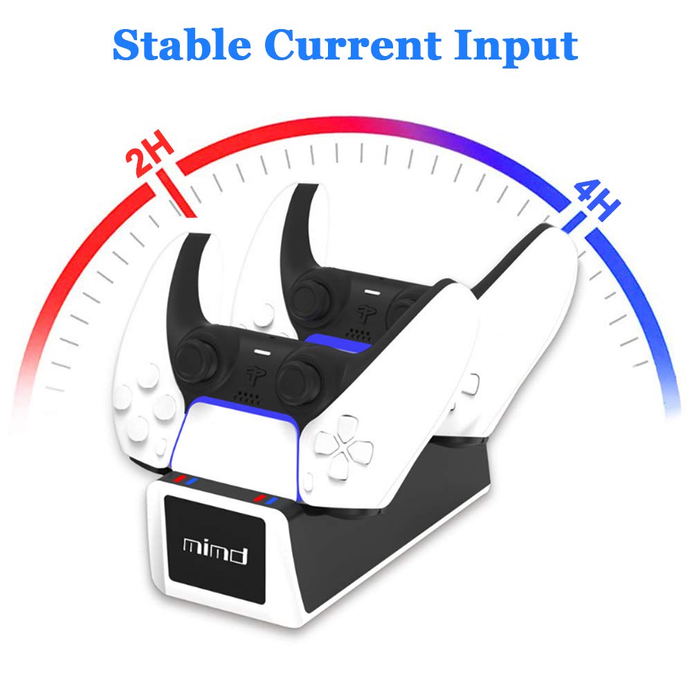 Dual Controllers Charger Charging Dock Station Stand with LED For Sony PS5 Playstation 5 DualSense Controller