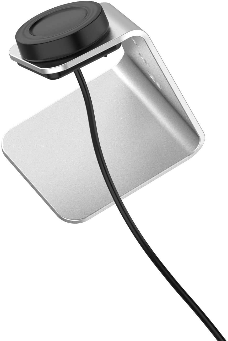 Silver Wireless Charger Dock Stand For Samsung Galaxy Watch 46mm 42mm SM-R800 SM-R810 SM-R815 EP-YO805