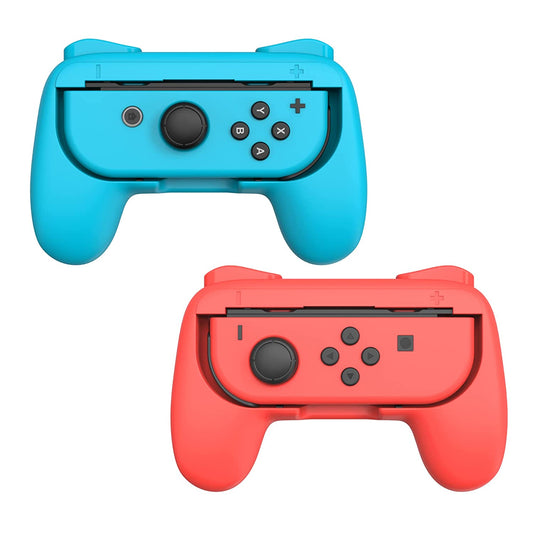 2 Pack Controller Grips Handle Compatible with Nintendo Switch Joy-Con - Blue and Red