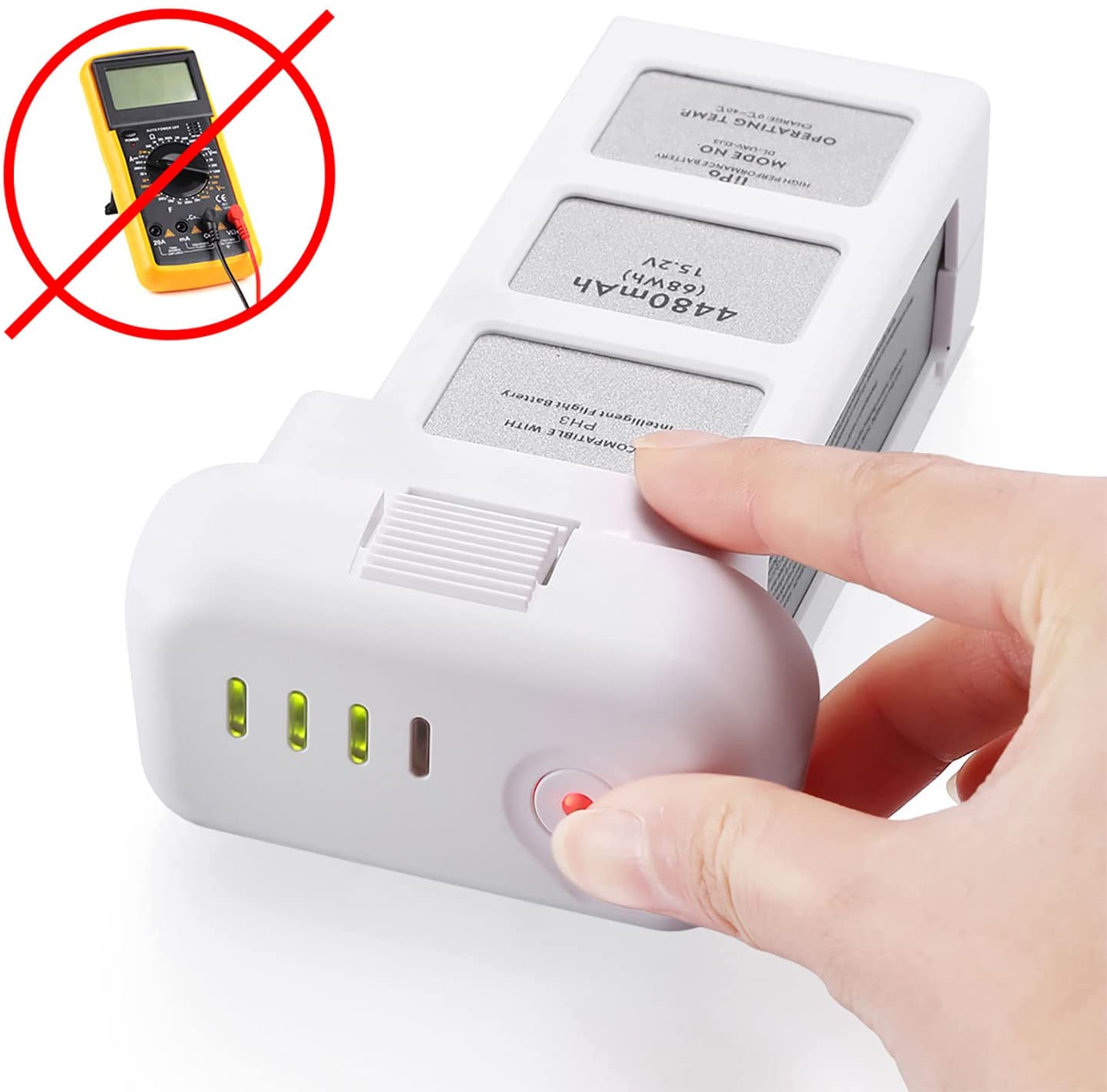 Replacement Battery for DJI Phantom 3 Standard/Professional/Advanced/4K Edition/SE Intelligent Flight, Part#  Dl-Uav-DJ3