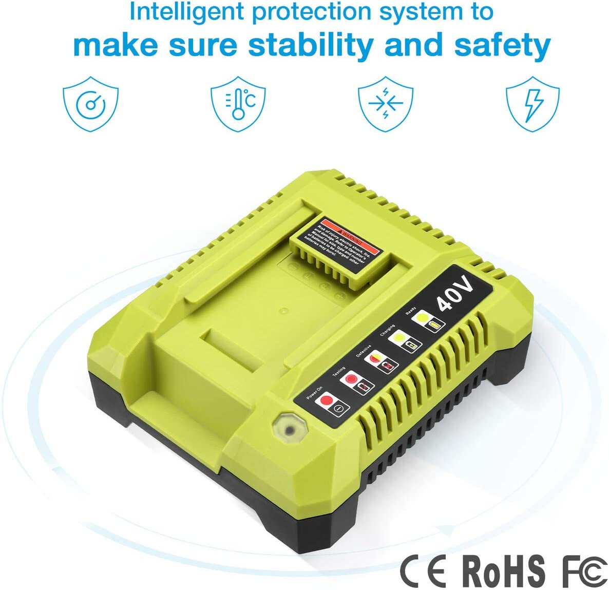 Replacement Battery Charger for Ryobi Cordless Power Tools OP4050A RBC3600E RBC36X26B RBL364 BPL3650D RBV36B RHT36C60R15 RY40410 BPL3626 OP401