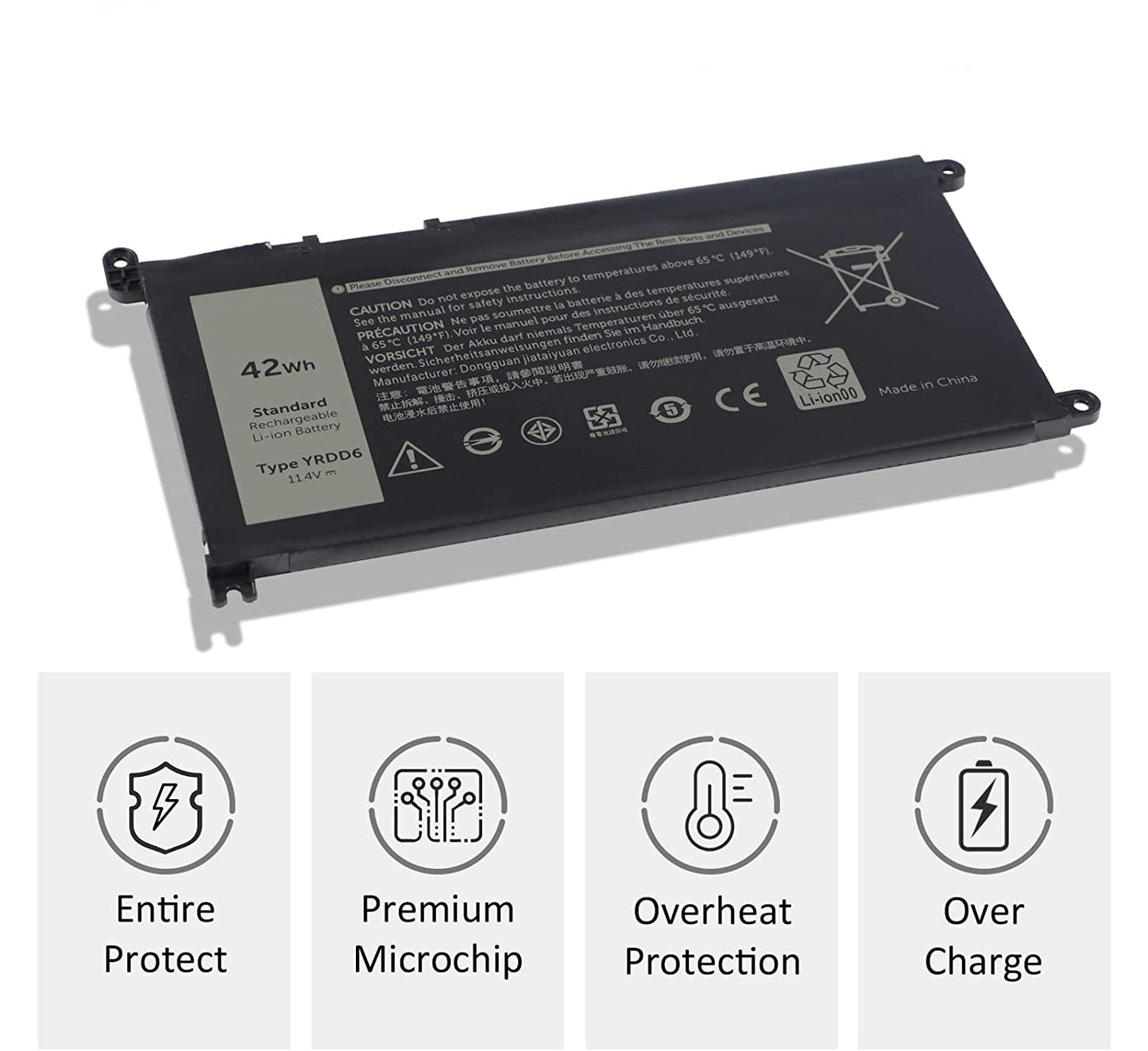 Replacement Battery for Dell Inspiron 5481 5485 5491 5583 5584 3780 3581 3582 3584 3593 3780 3781 5493 5590 5593 Vostro 3500 3583 5481 5490 5581 5590