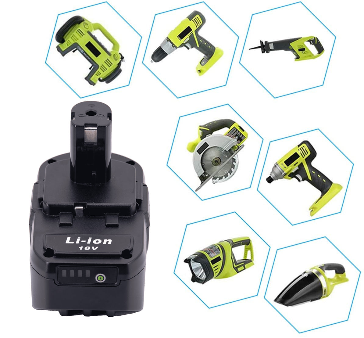 18V Replacement Battery Compatible with Ryobi ONE+ Plus Power tool P102 P103 P104 P105 P107 P108 P122