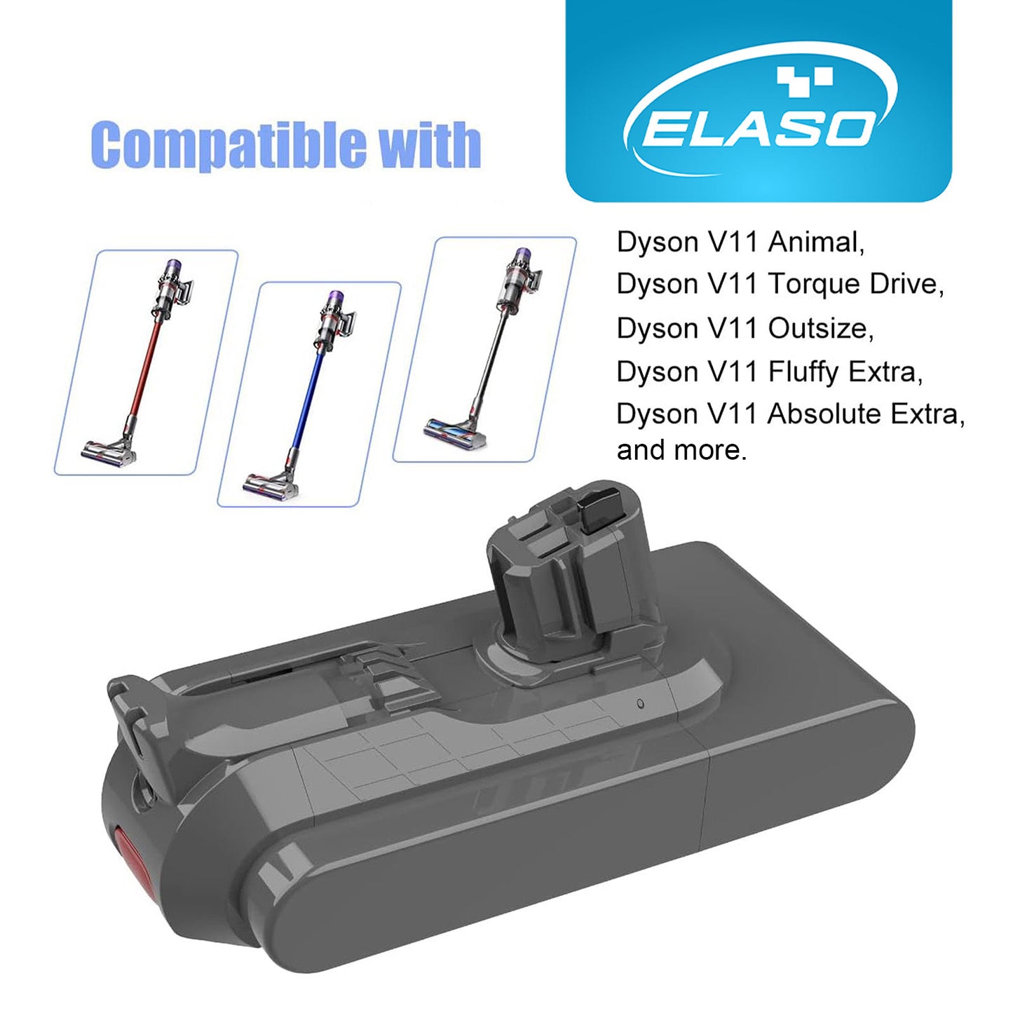 Replacement Battery for Dyson V11 Complete Extra/V11 Absolute Extra/V11 Fluffy Extra/V11 Animal/V11 Outsize Pro/V11 Complete Pro/SV15 Cordless Vacuum