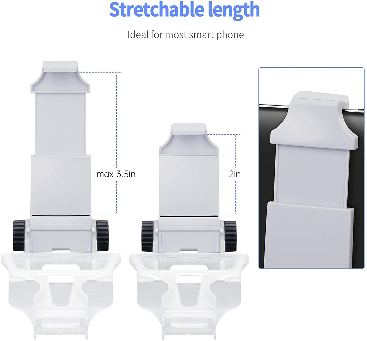 Foldable Mobile Phone Android iPhone Holder Mount Clip Clamp Bracket with Adjustable Stand for Sony Playstation 5 PS5 Controller