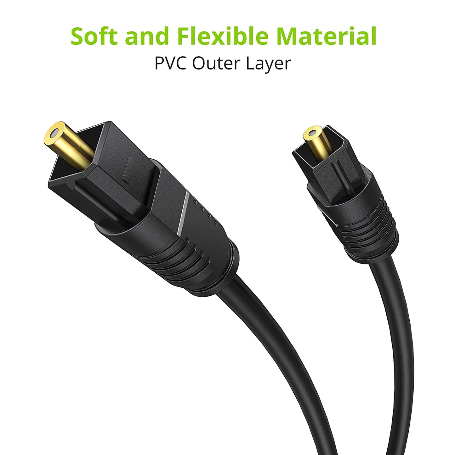 Optical Digital Audio Toslink Cable SPDIF Cord for Home Theater,PS5,PS4,Xbox,Sound Bar,TV,Blu-ray CD DVD Player