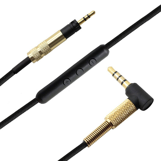 Replacement Audio Cable Cord with Mic Remote for Sennheiser Momentum/HD4.30/HD4.40 BT/HD4.50 BTNC/HD4.30i/HD4.30G Headphone