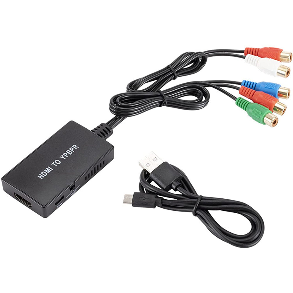 HDMI to Component Video YPbPr RCA Converter Scaler Adapter 1080p R/L Audio Output w/Video Cable for PS3 DVD Player Plug and Play