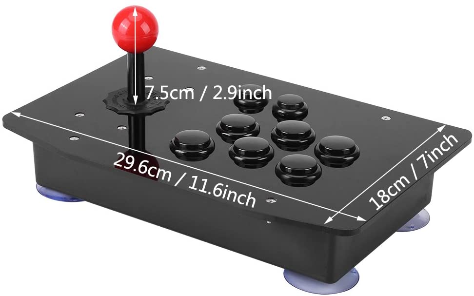 USB Fighting Stick Arcade Controller Gamepad Game Joystick with 8 Buttons for Windows PC Computer Game