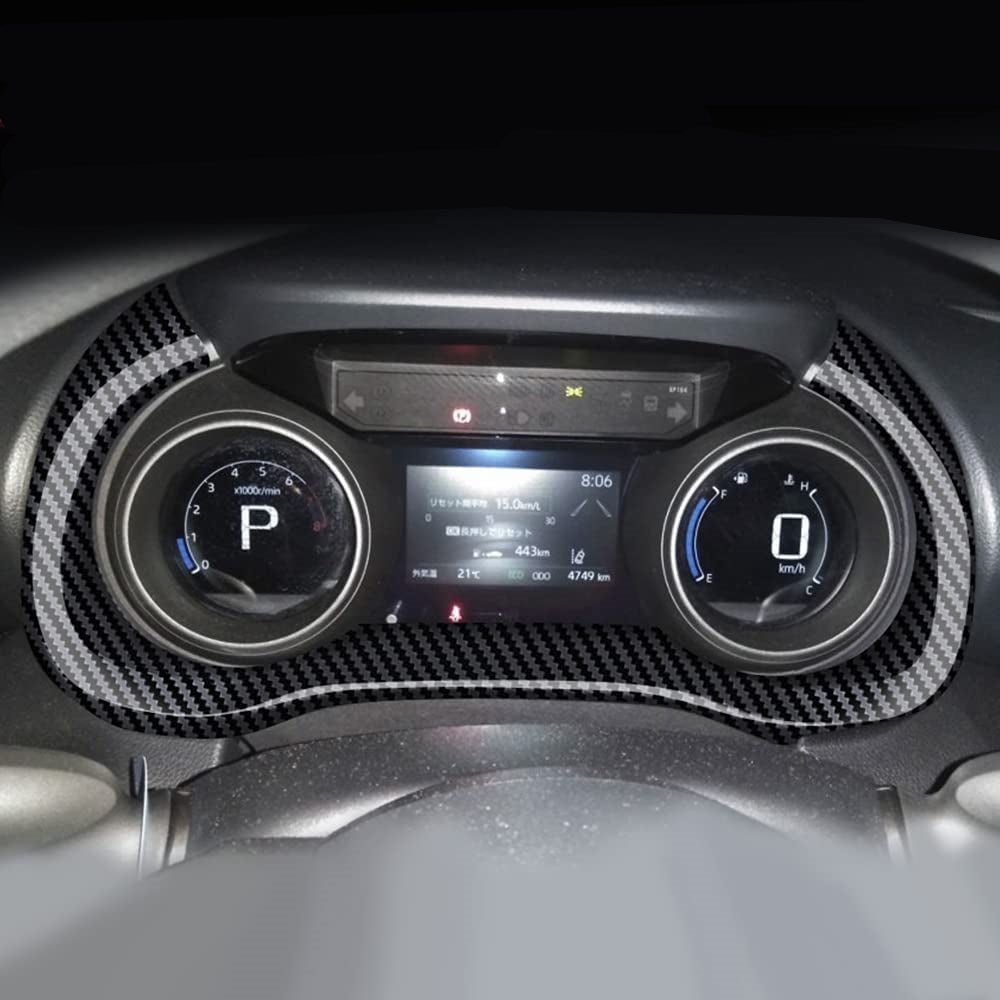 Carbon Fiber Style Car Dashboard Panel Trim Cover for Toyota Yaris/Yaris Cross 2020-Onwards