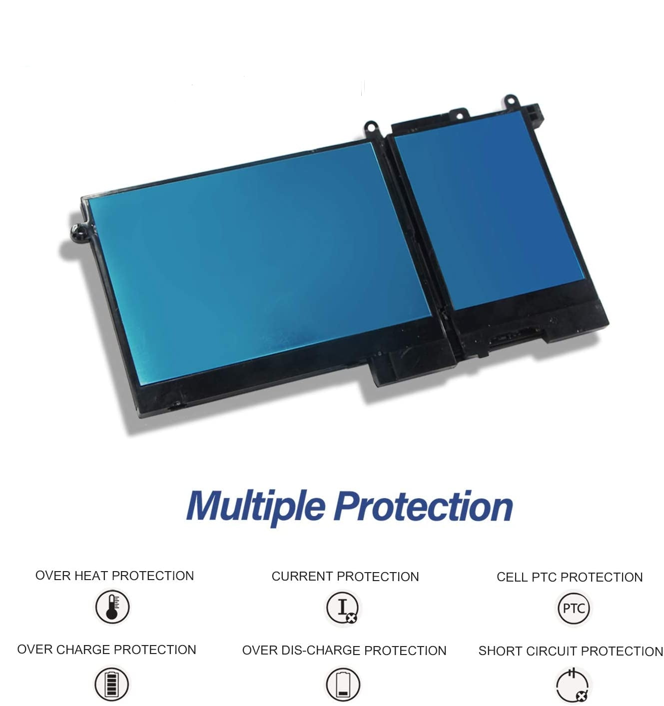 Replacement 42Wh Battery for Dell Latitude 5580 5480 5280 5290 5590 5490 5491 5495 5591, ONLY fit Part 3DDDG