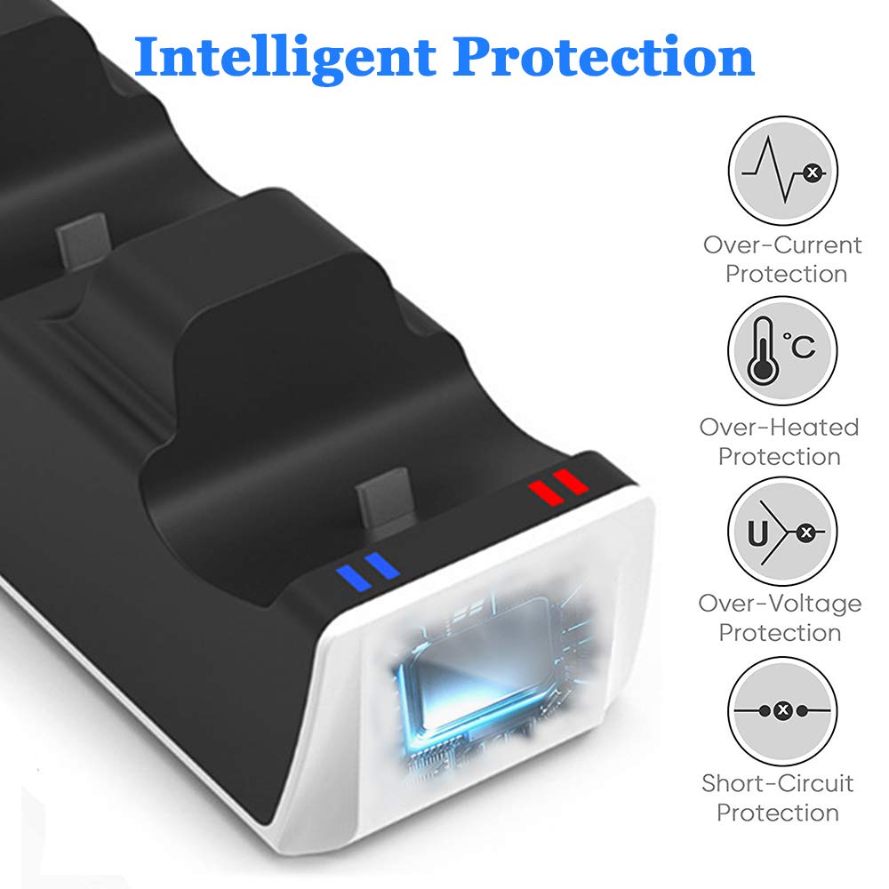 Dual Controllers Charger Charging Dock Station Stand with LED For Sony PS5 Playstation 5 DualSense Controller