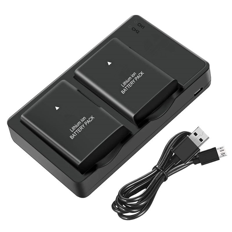 2 Rechargeable Battery and External USB Dual Charger for Nikon Coolpix P7000 P7100 P7700 P7800 D3100 D3200 D3300 D3400 D3500 D5100 D5200 D5300 D5500 D5600 EN-EL14 EN-EL14a Camera