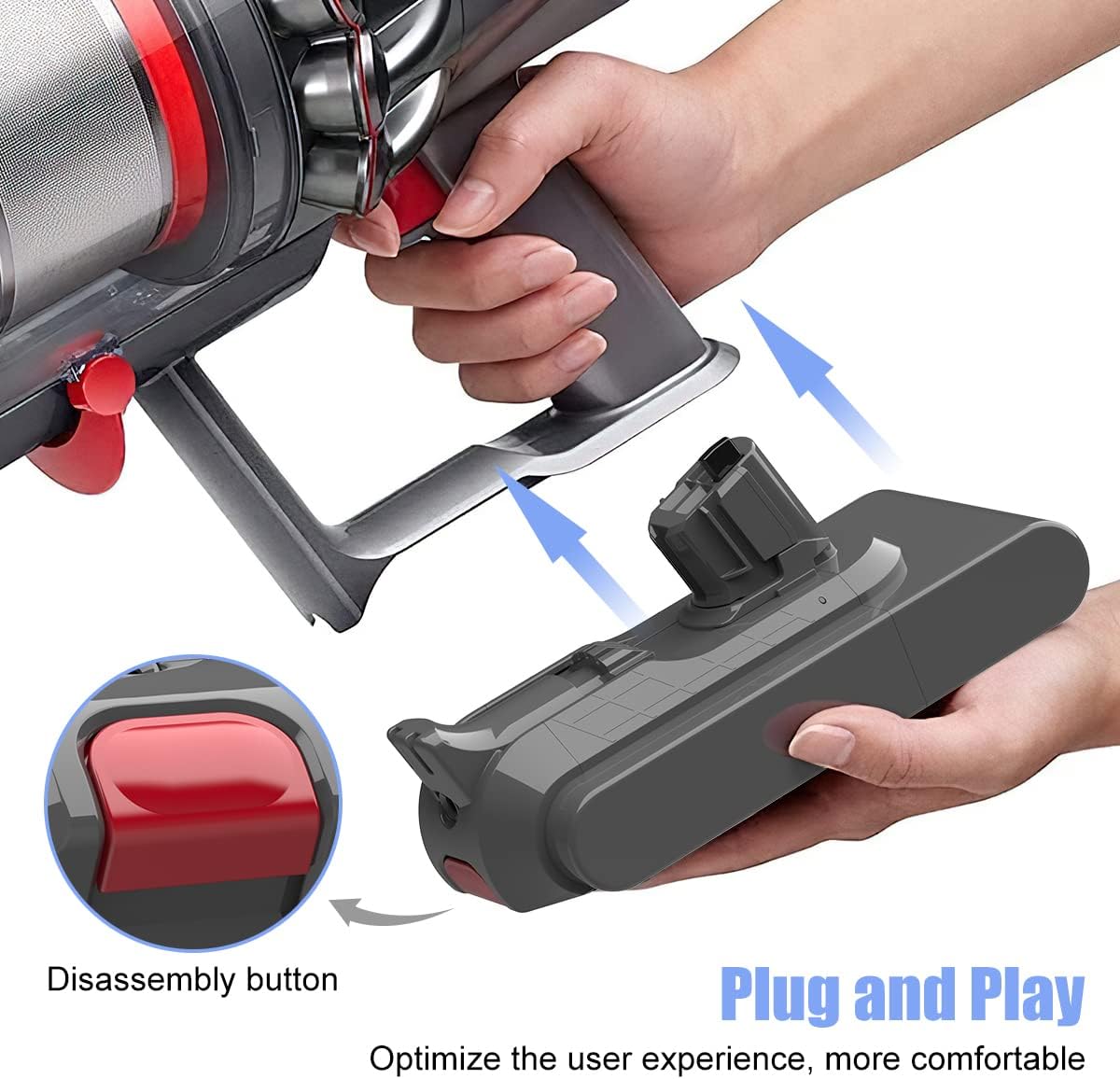 Replacement Battery for Dyson V11 Complete Extra/V11 Absolute Extra/V11 Fluffy Extra/V11 Animal/V11 Outsize Pro/V11 Complete Pro/SV15 Cordless Vacuum