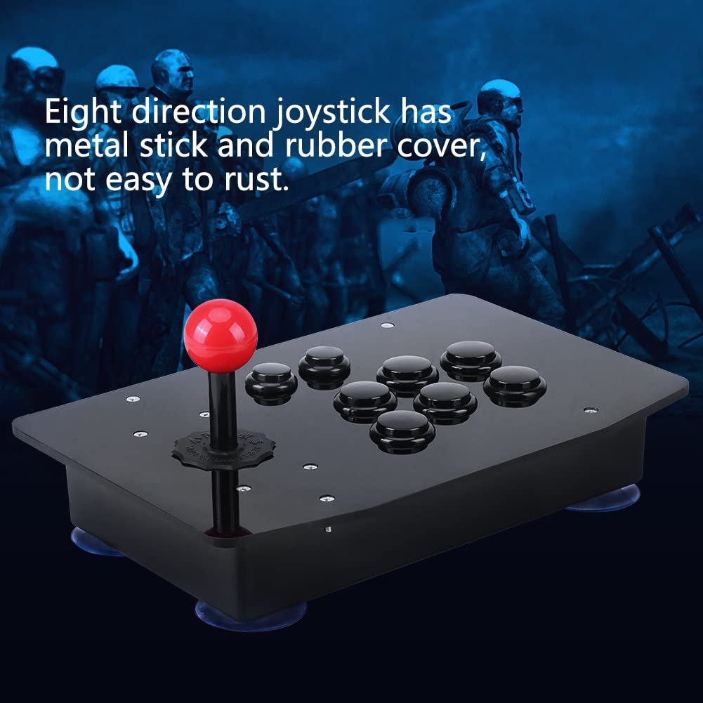 USB Fighting Stick Arcade Controller Gamepad Game Joystick with 8 Buttons for Windows PC Computer Game