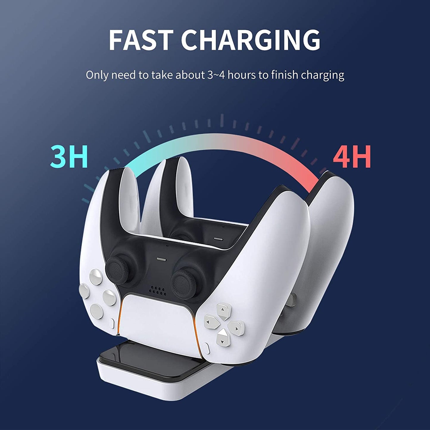 Dual Controllers Charger Charging Dock Station Stand For Sony PS5 Playstation 5 DualSense Controller