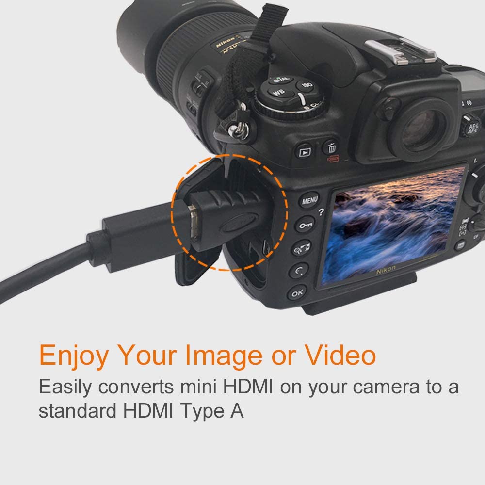 Mini HDMI Male to HDMI Female Connector Adapter Converter for Camera Camcorder DSLR Tablet