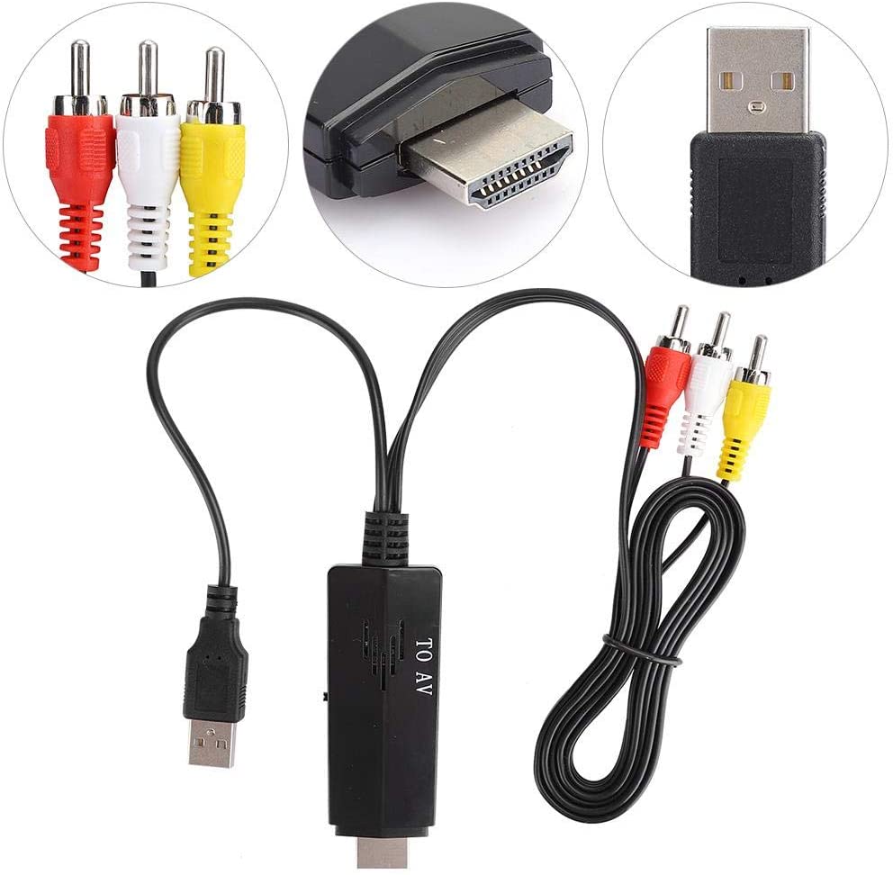 1080p HDMI Male to 3 RCA Composite AV CVBS Male Video Audio Cable Converter Adapter for DVD PS3 XBOX 360