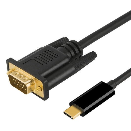 USB C Type-C Thunderbolt 3 Male to VGA Male Adapter Cable For MacBook Pro/Galaxy S20 S10 S9 S8/Surface Book 2, Go/iPad Pro