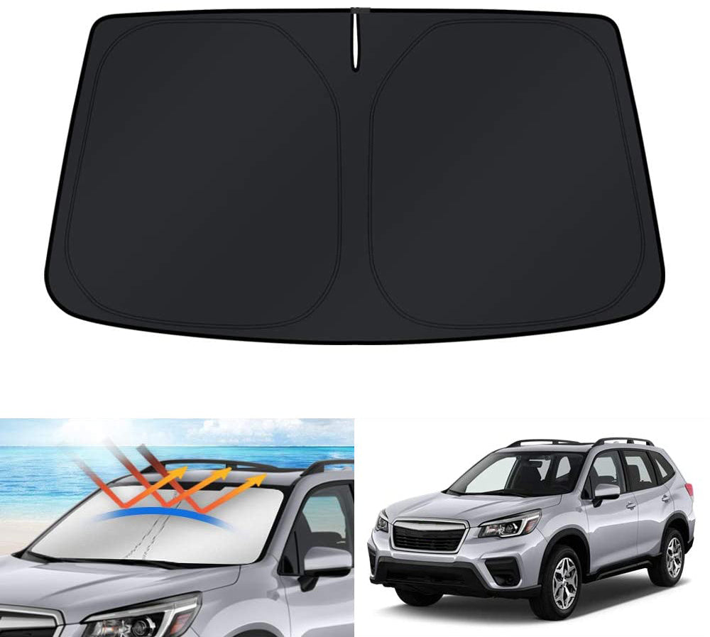 Windshield Sun Shade for Subaru Forester 2019-2024 Blocks UV Rays Sun Visor Protector Foldable Sunshade