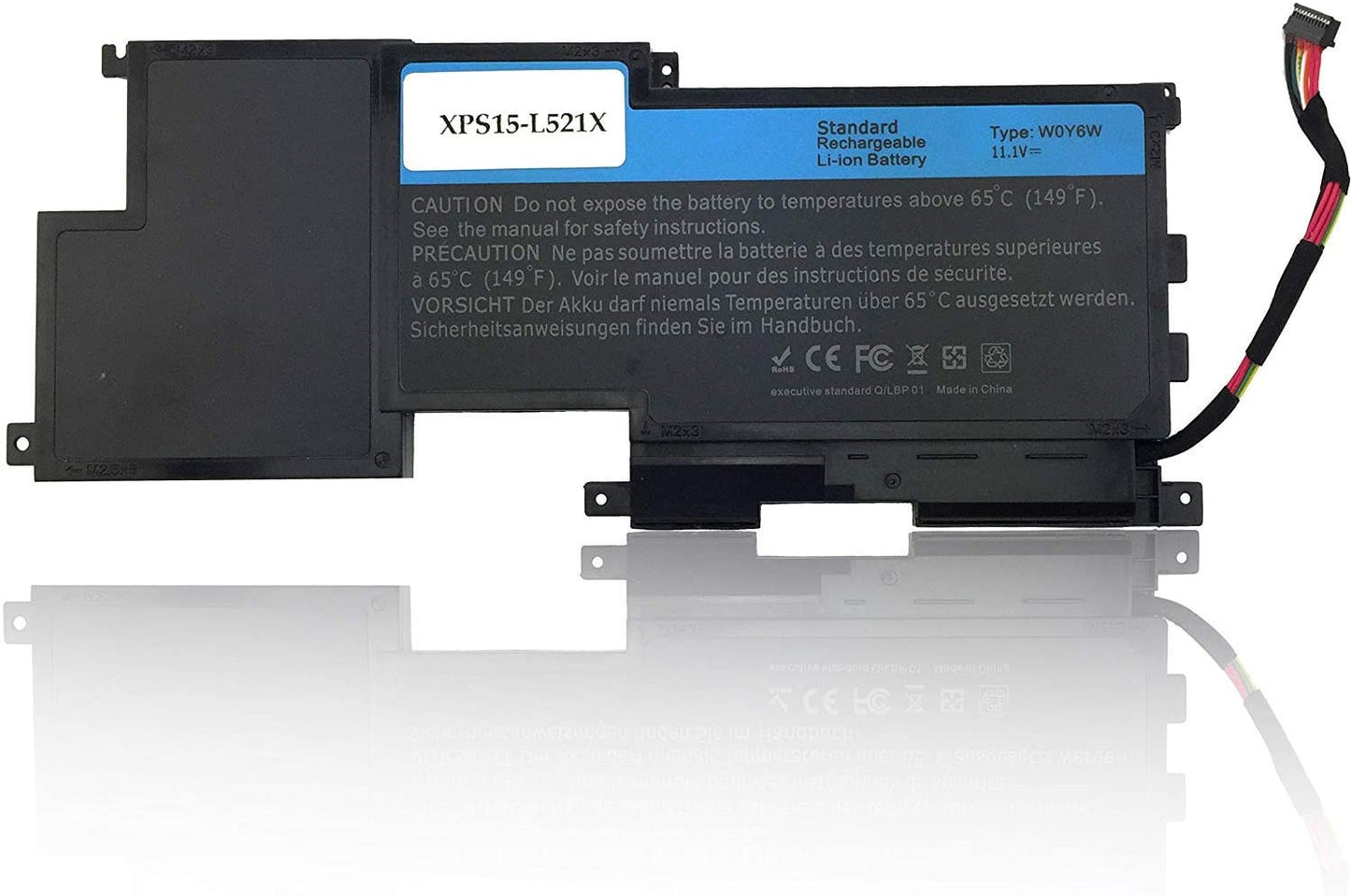 Replacement Battery for Dell XPS 15 L521x, Fit Part W0Y6W WOY6W 9F2JJ 3NPC0