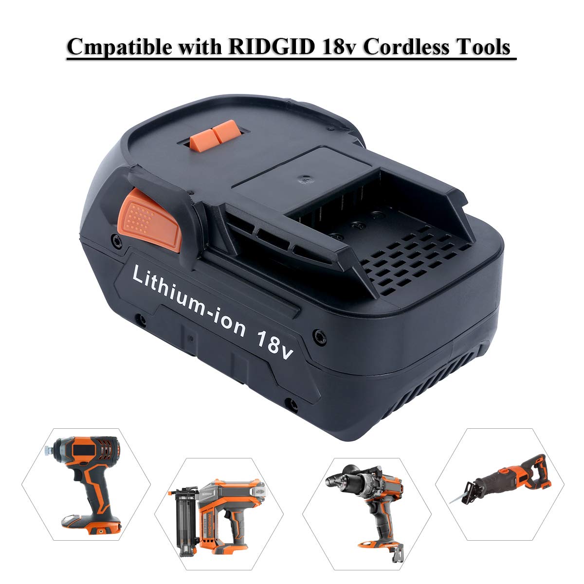 Replacement Battery Compatible with AEG 18V Cordless Power Tools L1815R L1820R L1825R L1830R L1840R L1850R L1860R R840087