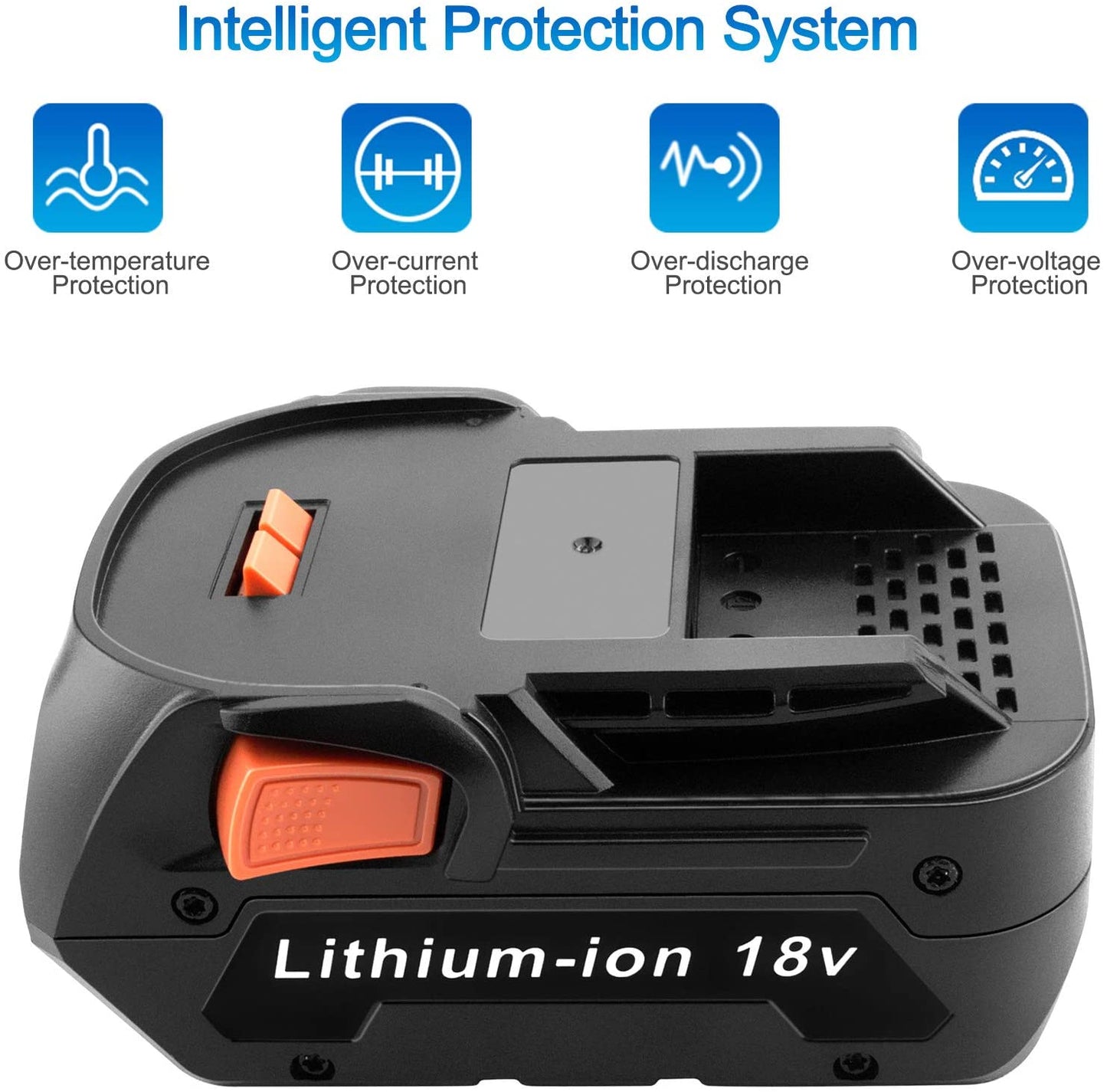 Replacement Battery Compatible with Ridgid 18V Cordless Power Tools AC840085 R840083 R840085 R840086 R840087 R840089 R840091 R840093 R840095 R86092