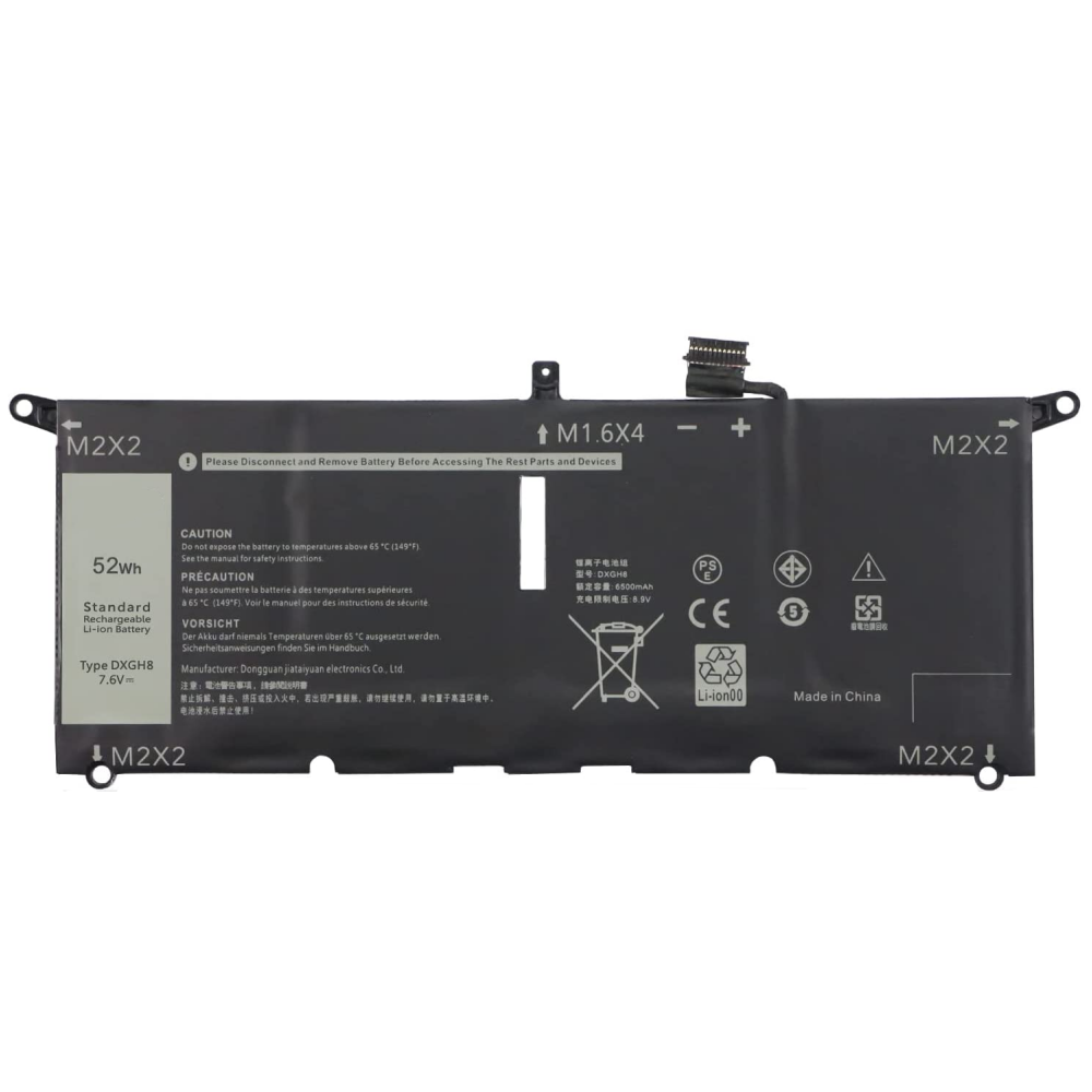 Replacement 52Wh Battery for Dell XPS 13 7390 9370 9380 9305/Inspiron 7400 7490 5391 5390/Inspiron 7390 7391 2-in-1/Latitude 3301 DXGH8