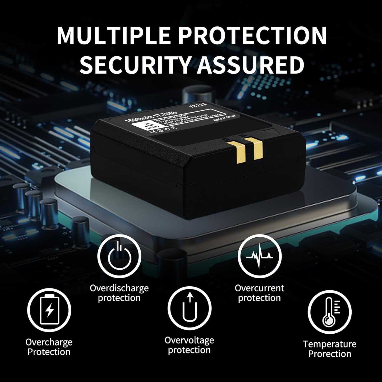 Replacement Battery for Godox VB18 VB-18 VC18 VC-18 V860 V850 V860 II V850 II Flash