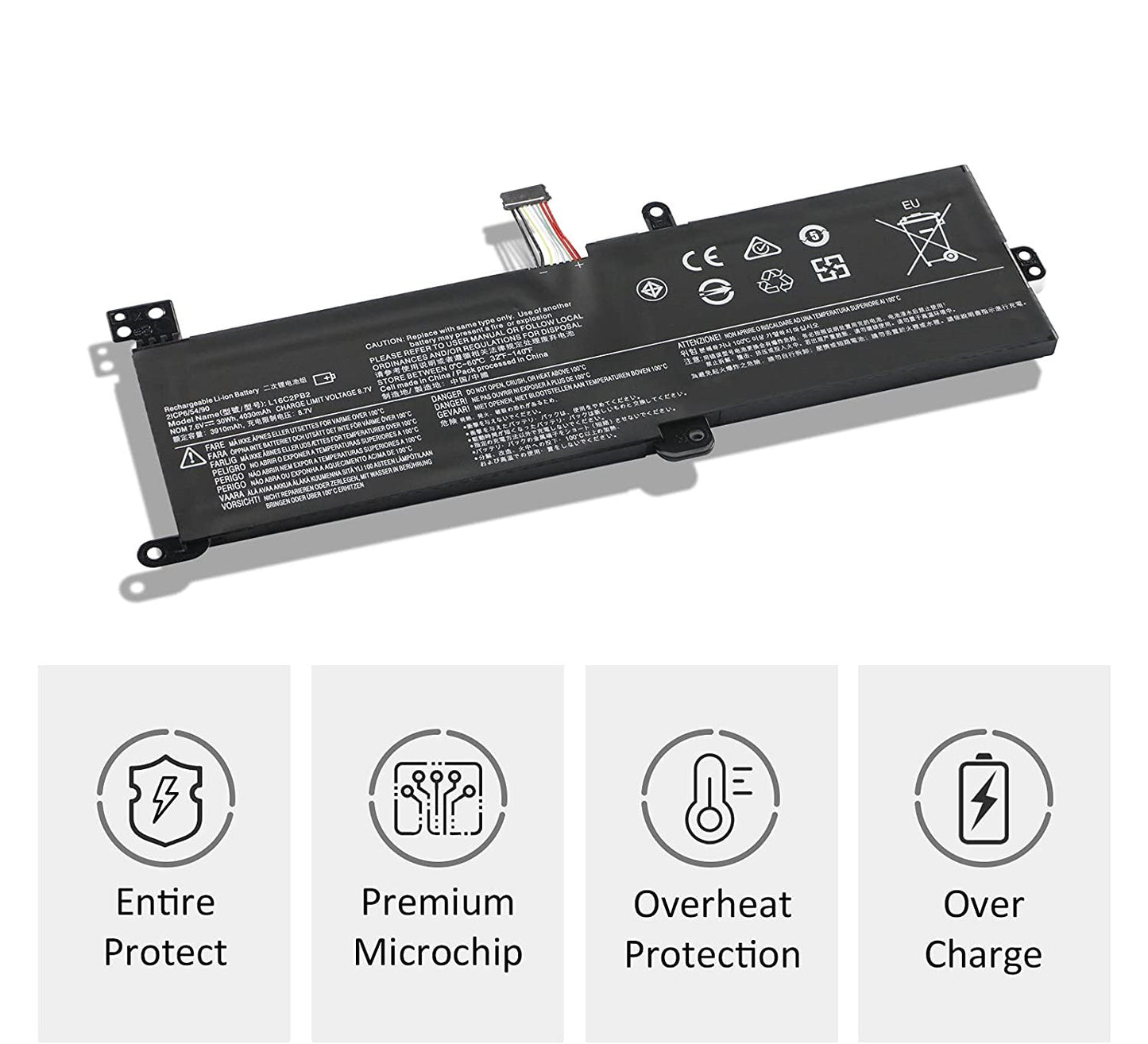 Replacement Battery for Lenovo V320 Ideapad 330 320 520 130 L16L2PB2 L16S2PB2 L16C2PB