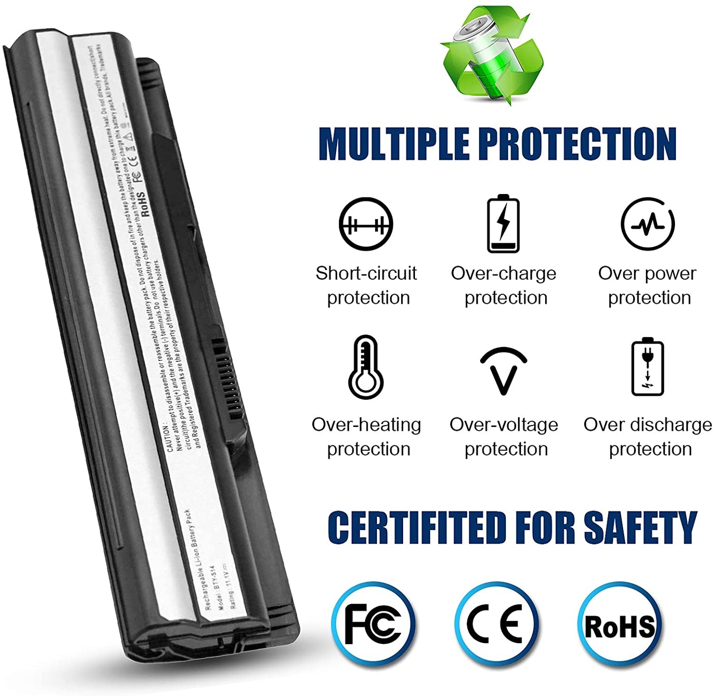 Replacement Battery for MSI CR650 CX650 GE60 GE70 GP60 GP70 GE620 A6500 FR400 FR600 FR620 FR700 BTY-S14 BTY-S15