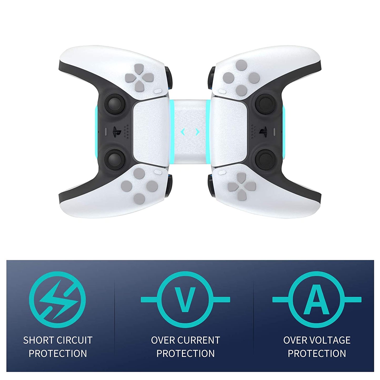 Dual Controllers Charger Fast Charging Dock Station Stand with LED For Sony PS5 Playstation 5 DualSense Controller