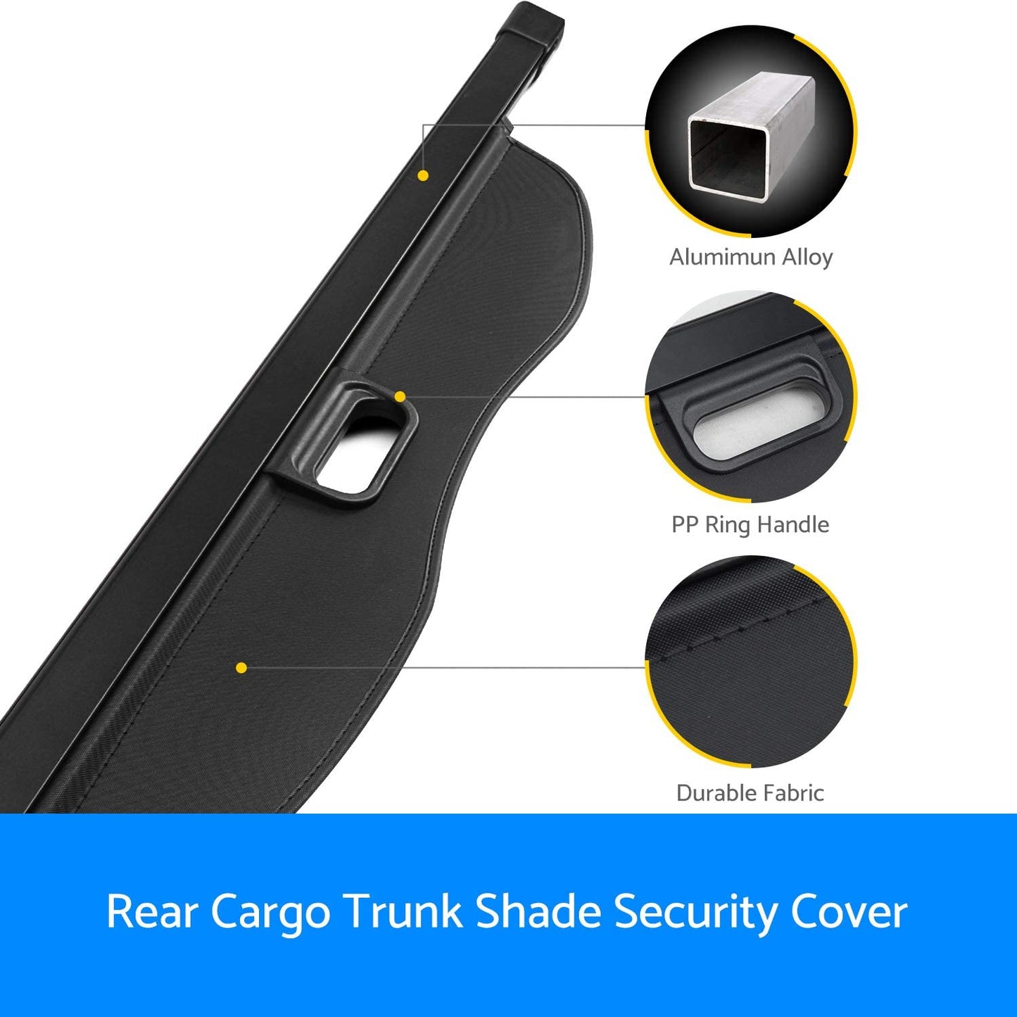 Retractable Car Trunk Shade Rear Cargo Security Shield Luggage Cover for Hyundai Tucson 2015 2016 2017 2018 2019 2020 2021