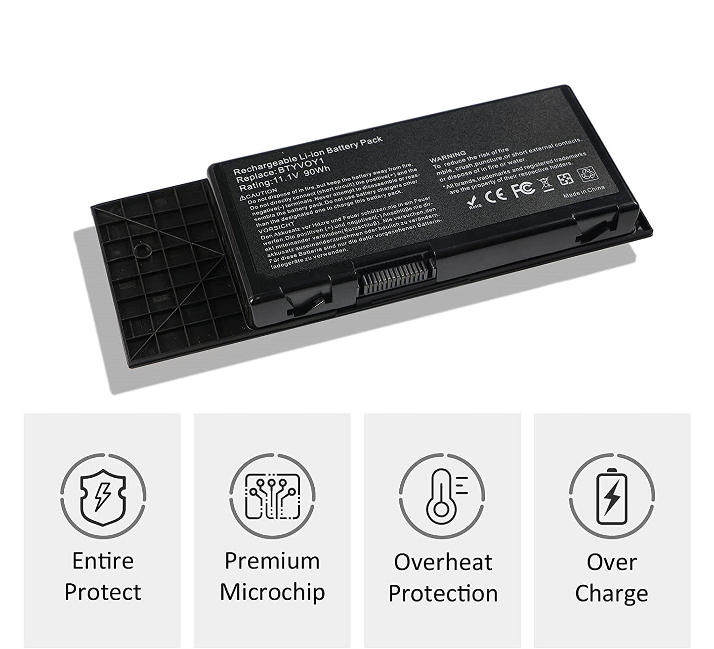 Replacement Battery for Dell Alienware M17X R3,M17X R3-3D,M17X R4,318-0397,7XC9N,BTYV0Y1,BTYVOY1,C0C5M