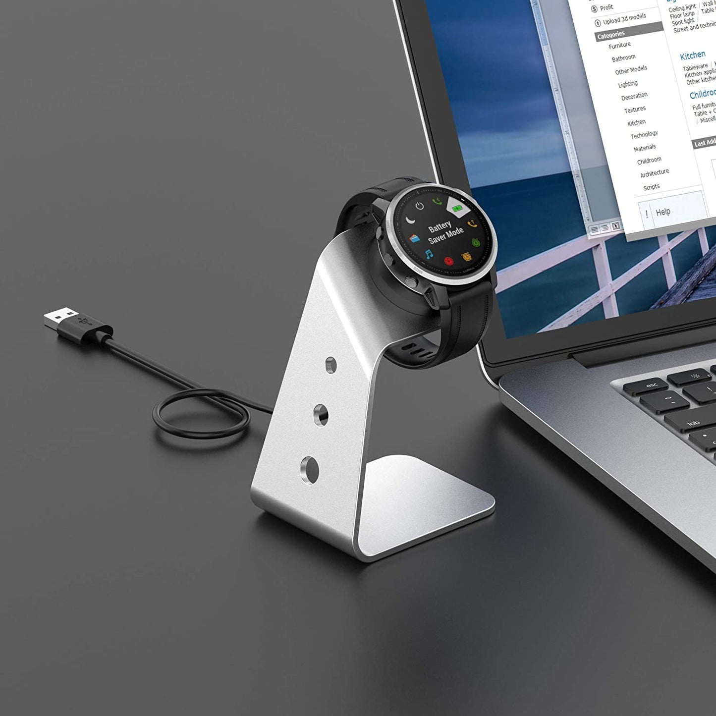 Charger Dock Stand For Garmin Vivoactive 3 4 4S/Fenix 5 5S 5X 6 6S 6X/Quatix 5/Forerunner 935/Approach S60 X10 X40/Vivosport/Vivomove 3 3S LUXE Style