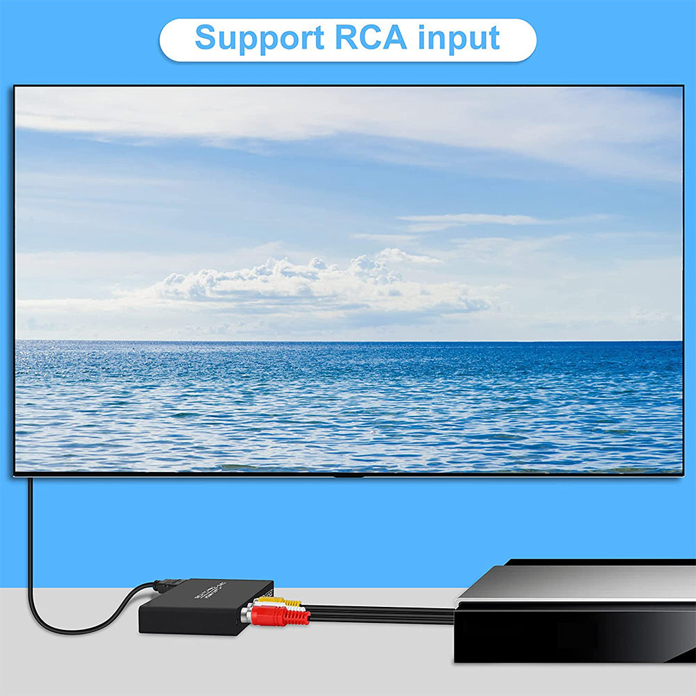 RCA to HDMI Converter 3 in 1 Out RCA/HDMI to HDMI Switcher Selector Supports 4K30hz 3D for Fire Stick PS4/5 Game Consoles PC