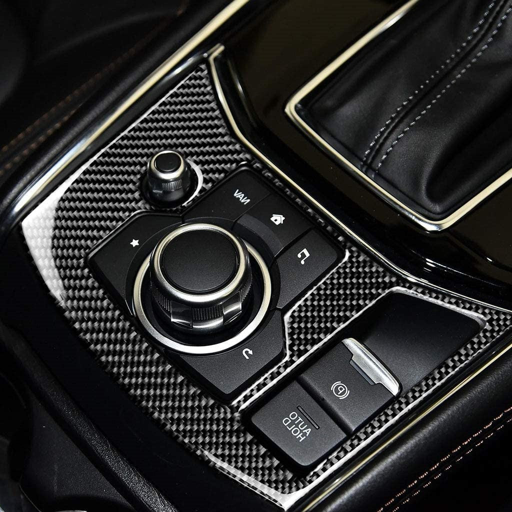 Carbon Fiber Style Center Console GearBox Frame Trim Cover for Mazda CX5 CX-5 2017-2025