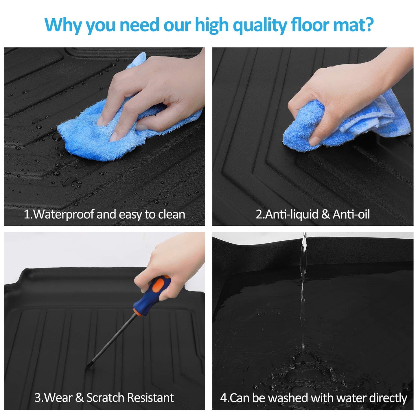 Boot Liner for Jeep Compass 2017-2025 All Weather Heavy Duty Cargo Trunk Cover Mat Luggage Tray Car Accessories