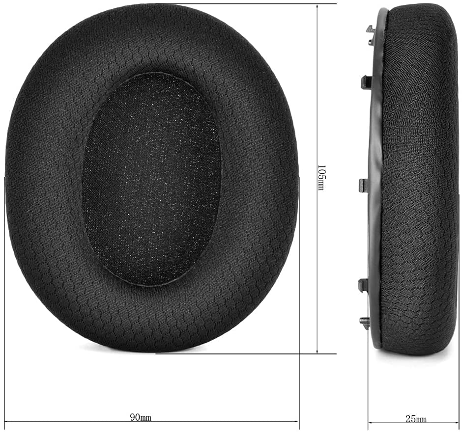 Black Replacement Cushion Ear Pads for Razer BlackShark V2/V2 Pro Wired and Wireless Headphones
