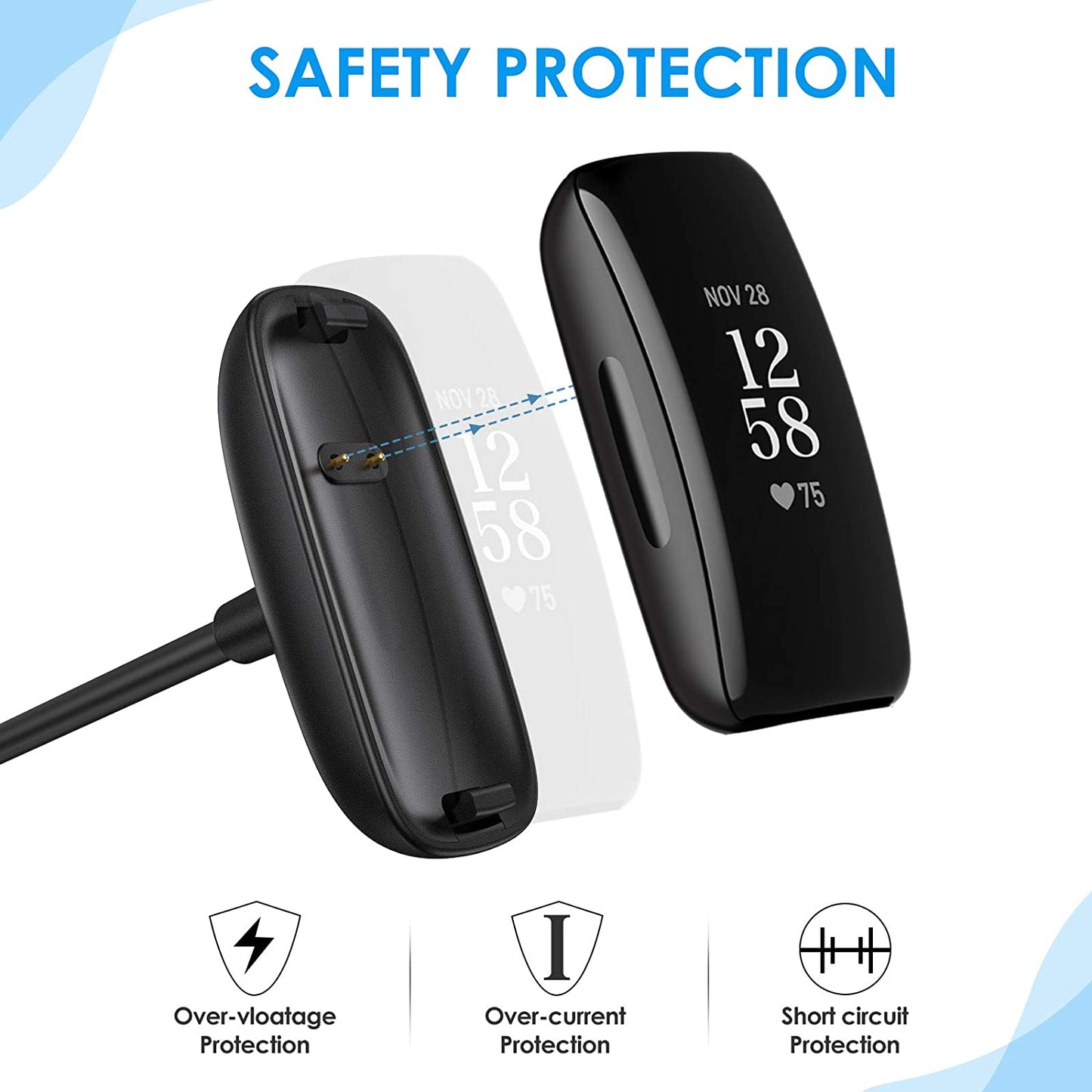 Replacement USB Charging Charger Cable Cord for Fitbit Inspire 2 Fitness Tracker