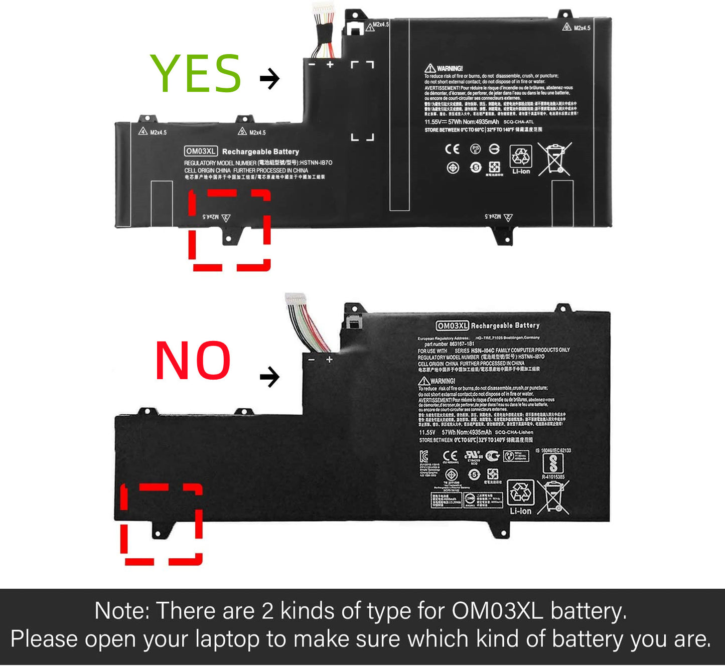 Replacement Battery for HP EliteBook X360 1030 G2 863167-1B1 863280-855 HSTNN-104C HSTNN-I04C HSTNN-IB70 HSTNN-IB7O OM03057XL OM03XL